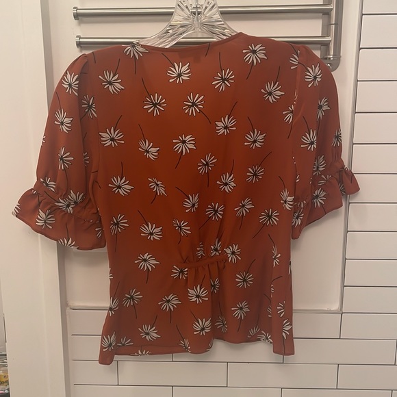 Silk Madewell daisy print top size 00 - Picture 5 of 6